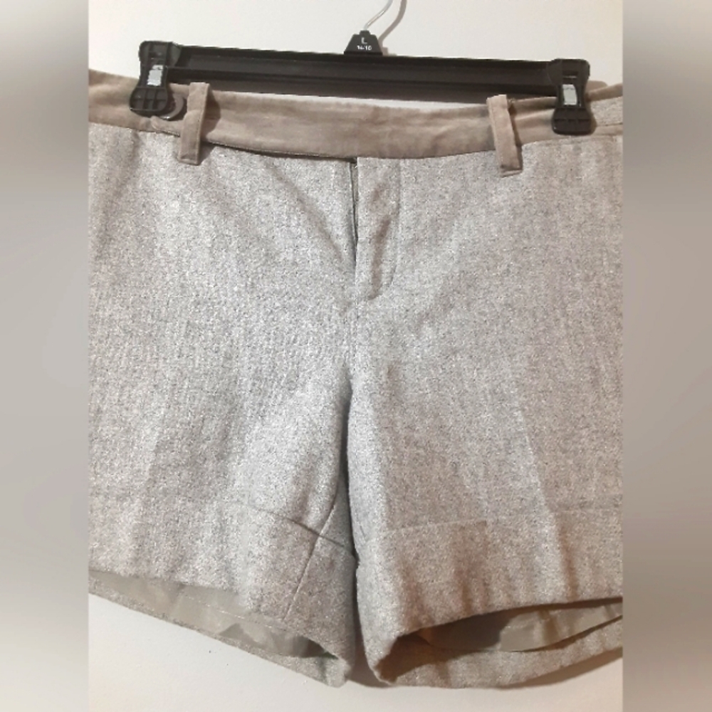 Anthropologie Paper Boy Wool Blend Women's Gray Shorts Size 4 Bike Riding Active - Picture 2 of 8
